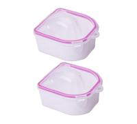 STOBAZA Double Layer Nail Soaking Bowl 2pcs Set Acrylic Nail Remover Soak off Bowl Manicure Tools for Salon and Home