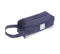 STOBAZA Double Oxford Pencil Case Large Capacity Portable Pen Pouch with Dual Zippers for Daily Stationery Storage and Organization Lightweight for School Office and Travel Use