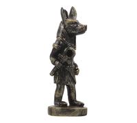STOBAZA Egyptian Dog God Resin Sculpture Anubis Figurine Desktop Decor Household Ornament with Fine Workmanship and Historical Style for Home and Office Gift