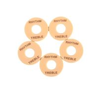 STOBAZA Electric Guitar Rhythm Treble Toggle Plate Washer Rings 5Pcs Replacement Yellow Gold for Style Models
