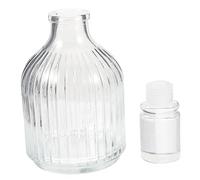 STOBAZA Elegant Glass Whiskey Decanter Bottle with Stopper Smooth Surface Alcohol Decanter for Wine and Spirits Stylish Barware for Home Restaurant and Party Display