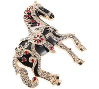 STOBAZA Elegant Rhinestone Horse Lapel Pin with Enamel, Lightweight and Vibrant Colours, Featuring a Running Horse Design, for Events and Spring Festival Parties