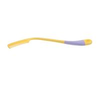 STOBAZA Ergonomic Curved Handle Long Reach Hair Comb for Hand Disabled People, Lightweight Plastic Hair Detangling Brush, Portable Design Suitable for Home and Office Use