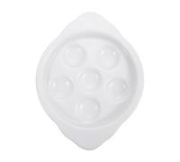 STOBAZA Escargot Dish with Fine Workmanship for Snail Baking with 6 Holes Ceramic for Roasting Snails Dishwasher Safe Kitchen Gadget and French Style Cooking