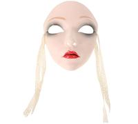 STOBAZA Exquisitely Designed Hanfu Accessory Plastic White Ancient Chinese Style Beauty Mask Providing a Sense of Mystery and Comfort for Parties and Events