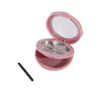 STOBAZA Eyeshadow Compact Lipstick Box Empty 3pcs and Five Grids with Mirror Cosmetic Organizer Powder Container Lasting for Use