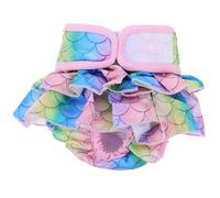 STOBAZA Female Dog Diaper Suitable for Hot Summer Days Washable Cotton Period Pant with Comfortable and Secure Fit, Breathable Design Fit Waist Circumference 22-32cm for Dogs