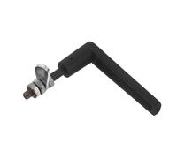 STOBAZA Fireplace Door Handle Replacement for Wood Stove and Fireplace, Black Cast Iron with Ergonomic Nonslip Grip, L Shaped Sturdy Design for Household and Indoor Heating