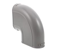 STOBAZA Flat Oval Pe Ventilation Pipe 90 Degree Large Radius Horizontal Elbow with Smooth Bore Interior and Quick Connect Design for Residential Hrv Ducting Applications