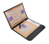 STOBAZA Foldable Basketball Coaching Clipboard Dry Erase Board with Leather Cover, Three-Panel Tactical Match Board for Coaches and Training Sessions