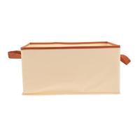 STOBAZA Foldable Clothes Storage Box 25l Beige Storage Organizer with Handles Multi-functional Cube Bin for Wardrobe Classification and Organisation