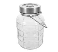 STOBAZA Glass Fermentation Jar with Precision Valve and Airtight Lid Wide Mouth Pickle Bucket for Kimchi Storage Sourdough Starter Vegetable Fermenting Crock Transparent Food Storage