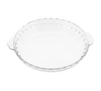 STOBAZA Glass Pie Pan for Baking Round Baking Dish for Dinner Non-Stick Pie Plate with Edge for Apple Pie Pumpkin Pie Pot Pies Transparent 7 Inches