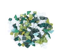 STOBAZA Glitter Crystal Smooth Mosaic Stones DIY Handmade Materials Irregular Shape Green White Decorative Craft Supplies for Jewelry Making and Mosaic Art