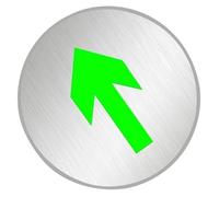 STOBAZA Glow Dark Stainless Steel Exit Sign Reflective Direction Floor Marker for Emergency Evacuation Fire Exit Indicator Easy to Install Safety Way Sign