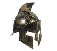 STOBAZA Golden Samurai Hat Medieval Helmet Costume Roman Soldier Helmet Medieval Costume Adults Plastic