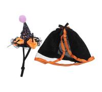 STOBAZA Goose Cape Halloween 7 Orange Desk Set with Outfit Inch Mini Witch Hat and Ghost Polyester Material, Easy to Wear and Clean, for Holiday Decor and Parties