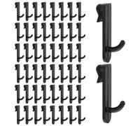 STOBAZA Grid Wall Basket Display Hooks for Grid Wall Panels 50pcs Black Plastic with Large Capacity and Space Optimization, for Garage and Pantry Storage Organisation
