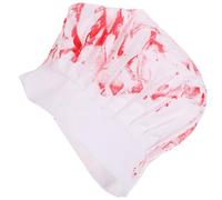STOBAZA Halloween Bloody Hat Comfortable to Wear with Adjustable Belt Band White Polyester Horror Chef Hat for Halloween Party Gardening Handmade Use