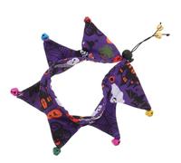 STOBAZA Halloween Cat Collar Adjustable Design Breathable Purple Polyester Decorative Kitten Collar Comfortable and Very Light Outdoor Festive Pet Accessory