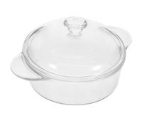 STOBAZA Heat Resistant Transparent Glass Salad Bowl with Lid Serving Container for Desserts Candy Fruit and Buffet Storage Glass Kitchenware for Fresh Food