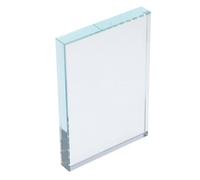 STOBAZA Heavy Clear Glass Paperweight Square Block for Sewing Dressmaking Fabric Weights Transparent Decorative Paper Support for Calligraphy Painting and Office Desk Ornament Stable and