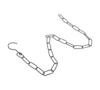 STOBAZA Heavy Duty Iron Hanging Chain Preventing Loosening for Clothes Display Easy to Hang Clothes with Hook, Simple Stylish Black Iron Chain for Clothing Stores and Exhibitions