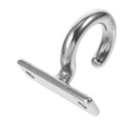 STOBAZA Heavy Duty Stainless Steel Wall Mount Hook 10mm Question Mark Shape with Predrilled Holes, Easy Installation and Versatile Use for Indoor and Boat Hanging Coats, Hammocks