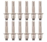 STOBAZA Heavy Duty Tungsten Steel Walking Stick Tips Replacement 12Pcs, Hexagon Threaded Pole Ends for Trekking Poles, for Trail Walking and Hiking