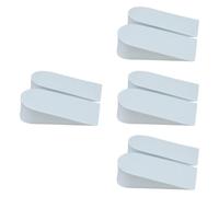 STOBAZA Height Lift Insoles 4 Pairs Foam White Non-Slip Invisible Heel Inserts 3.5Cm Elevation for Sports and Casual Shoes