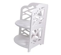 STOBAZA Hollow Bathroom Rack Corner Storage Shelf PVC Material Bathroom Organizer for Shampoo Conditioner Small Items Home Use White