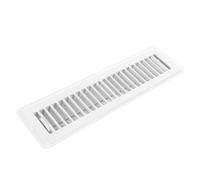 STOBAZA Interior Iron Floor Vent with Adjustable Valve, White Metal Walkable Grille for Residential and Commercial Floor and Wall Ventilation, 2X12 Inch Air Return Register Cover