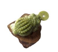 STOBAZA Jade Toad Desktop Decoration 8.2X5.1X4Cm Green Table Ornament Home Adornment Office Ornament