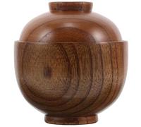 STOBAZA Japanese-Inspired Miso Soup Bowl with Heat Retention Lid Stable Multipurpose Ramen and Rice Serving Bowl for Home Restaurant Authentic Asian Cuisine Tableware