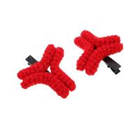 STOBAZA Knitted Red Angry Hairclip for Women Creative Crochet Duckbill Barrette for Bangs Styling Hair Styling Accessory for Live Streaming Daily Wear and Themed Events