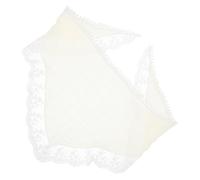 STOBAZA Lace Triangle Hair Scarf for Women and Elegant Flower Bandana Headband Versatile Lightweight Kerchief for Stylish Hair Accessory and Neck Wrap Comfortable Soft Fabric in Neutral