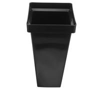 STOBAZA Large Black Square Plastic Flower Bucket for Table Use Decorative Plant Container for Home Office and Flower Shop Spacious Capacity for Fresh and Artificial Arrangements