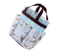 STOBAZA Large Capacity Travel Toiletry Bag with Wide-Open Design Portable Cosmetic Organizer for Outdoor Picnic Bathroom Storage Lightweight Light Blue