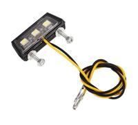 STOBAZA LED License Plate Light 26mm Screw Distance Motorcycle with Illumination and Lightweight Pp Material Universal Fit for Motorbike and Scooter Tail Light