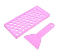 STOBAZA Lip Balm Filling Tray 5g Pp Lipstick Tubes 2pcs Set with Hanging Board and Spatula for DIY Lip Balm Making Supplies 50 Holes Pallet Holder for Care Cosmetics