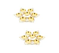 STOBAZA Lotus Butter Lamp Candle Holder Set of 2 Tea Light Holder for Table Decoration Desktop Adornment for Home Temple and Meditation 7.87 in