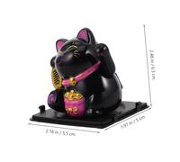 STOBAZA Lucky Cat Figurine Waving Arm Car Decor Compact Dashboard Ornament Traditional Chinese Fortune Cat Statue for Vehicle Accessories