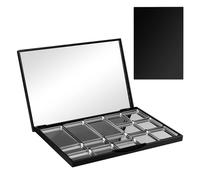 STOBAZA Magnetic Empty Eyeshadow Palette with Integrated Mirror Secure Magnetic Base Makeup Case for DIY Cosmetics Storage Sturdy Compact Tray for Travel and Home Use