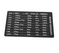 STOBAZA Magnetic Kitchen Conversion Chart Measurement Equivalent Magnet for Cooking and Baking Smooth Edge Fridge Attachment Resistant Professional Tool