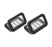 STOBAZA Magnetic Makeup Palettes 2pcs Small Matte Black Empty Eyeshadow Tray with Iron Base Portable Cosmetic Storage for Travel and Daily Use