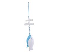STOBAZA Mediterranean Style Wooden Fish Wall Art Pendant Beach-Inspired Decor for Living Room Unique Hanging Decoration for Home Nursery Beach Party Supplies Warm Atmosphere Eye-catching