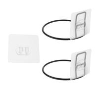 STOBAZA Medium Size Iron Pet Food Bowl Hanging Rack 2Pcs Wall Mounted Sturdy Frame for Cat and Dog Feeding Areas