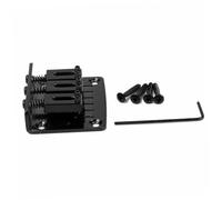 STOBAZA Metal Bass Guitar Bridge with Screws Adjustable Height Solid Metal Sweet Tone for Jazz and Box Guitars Black