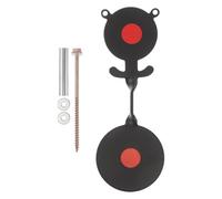 STOBAZA Metal Bear Shooting Target Black with Double Spinner Plates 2" 2.6" for Outdoor Practice, Tree Yard Hanging, Maintenance-free High Visibility Shooting Range Target