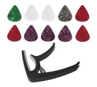 STOBAZA Metal Capo with Plastic Body and Plectrum Set Guitar Mandolin Accessory for Smooth Tuning and Wide Range Use